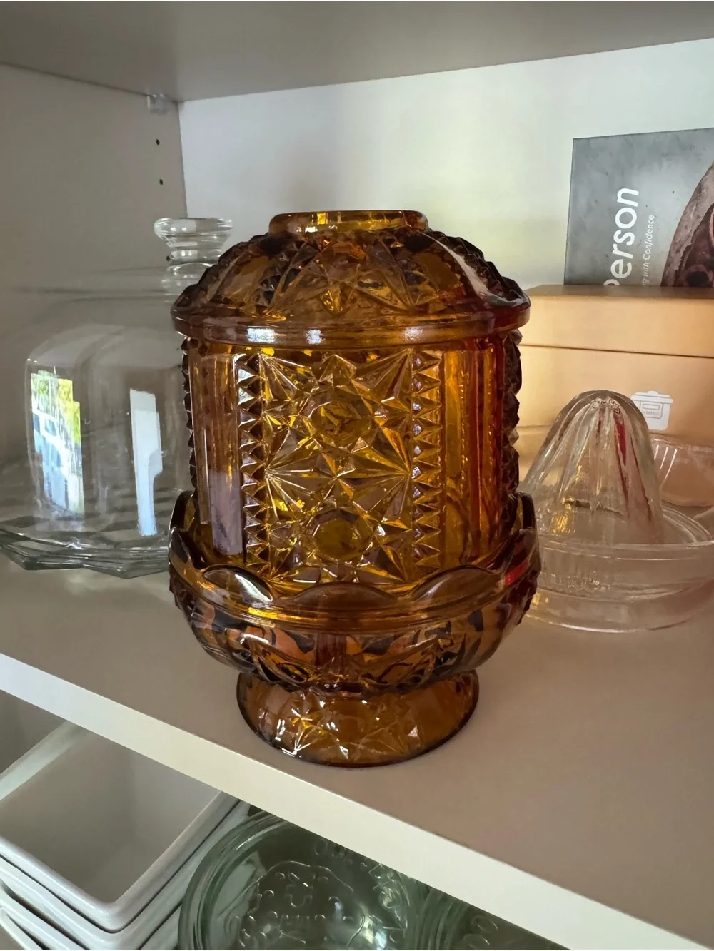Indiana glass VINTAGE FAIRY LAMP!! 💕